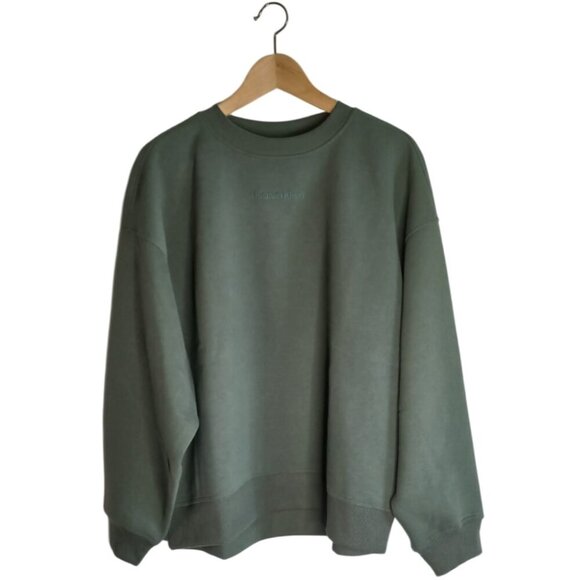 Calvin Klein Unisex Oversized Green Sweatshirt – Size S - Picture 1 of 11